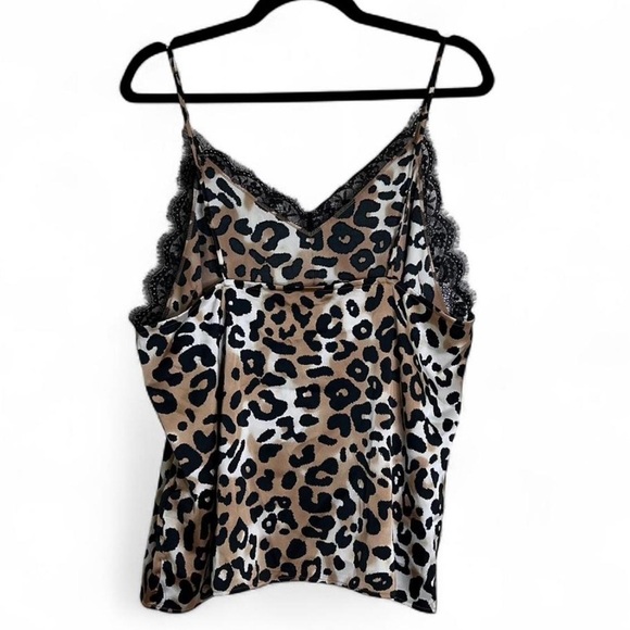 The Drop XXL Cheetah Print Lace Trim Flowy Cami Top - Picture 5 of 5